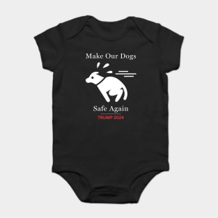 Funny Donald Trump Dog 2024 Baby Bodysuit